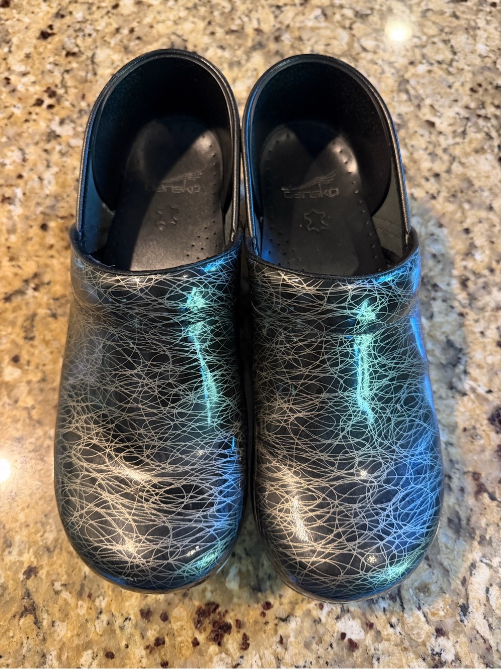 Dansko Black Patterned Clog